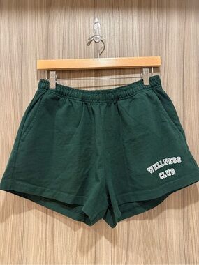 Sporty & Rich Wellness Club Sweat Shorts - Forest Green - Size M
